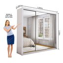 Ver imagem 3 de Guarda Roupa Casal Isabela Master com Espelho 3 Portas de Correr 4 Gavetas Carioca Moveis