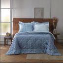 Ver imagem 1 de Edredom Queen Sono Leve Toque de Algodão Charme Azul Escuro