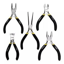 Jogo Mini 5 Alicate Kit Ferramentas Bijuteria Artesanato - 1