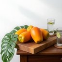 Ver imagem 7 de 5 Mamões Fake Decorativos Artificiais Realistas Decoração Cozinha Buffet Fruteira Ambiente Temático