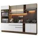 Ver imagem 3 de Armário de Cozinha Completa 290cm Rustic/Branco/Crema Vicenza Madesa