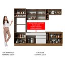 Ver imagem 6 de Armário de Cozinha Completa 290cm Rustic/Branco/Crema Vicenza Madesa