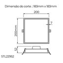 Ver imagem 3 de Painel Edge Embutir Quadrado 14W 3000k Branco Bivolt Stella