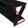 Rack Gamer com Led Estilo Industrial Mesa para Televisão Tv:preto com Vermelho - 4