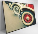 Ver imagem 3 de Quadro Rodas Carros Classicos - 120x80 Cm - Vidro Impresso