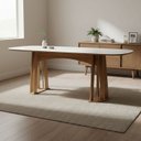 Ver imagem 3 de Mesa de Jantar Retangular 180cm com 6 Cadeiras 100% Mdf Cor:off White com Freijó e Veludo Slim Onix