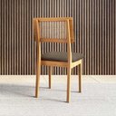 Ver imagem 2 de Mesa de Jantar Retangular 180cm com 6 Cadeiras 100% Mdf Cor:off White com Freijó e Veludo Slim Onix