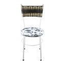 Ver imagem 3 de 2 Cadeiras Brancas para Cozinha Viena Cappuccino Premium:Floral Branco
