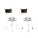 Ver imagem 1 de 2 Cadeiras Brancas para Cozinha Viena Cappuccino Premium:Floral Branco