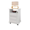 Ver imagem 3 de Mesa de Cabeceira 3 Gavetas Virginia Branco