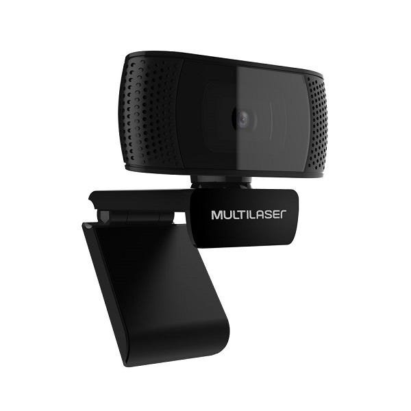 Webcam Plugeplay 1080P Mic USB 4K Photos Preto Wc050 Multilaser - 4
