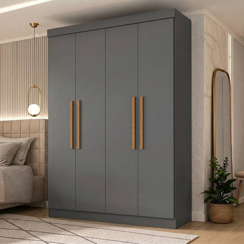Guarda-Roupa 4 Portas 2 Gavetas Onix Paris Espresso Móveis