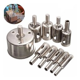 Jogo 15 Serra Copo Broca Diamantada 6 a 50mm Vidro Cerâmica - 2