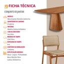 Ver imagem 7 de Sala de Jantar Mesa Noronha 220cm Madeira Tampo Barril Laminado com 8 Cadeiras Eva