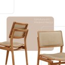 Ver imagem 3 de Sala de Jantar Mesa Noronha 220cm Madeira Tampo Barril Laminado com 8 Cadeiras Eva