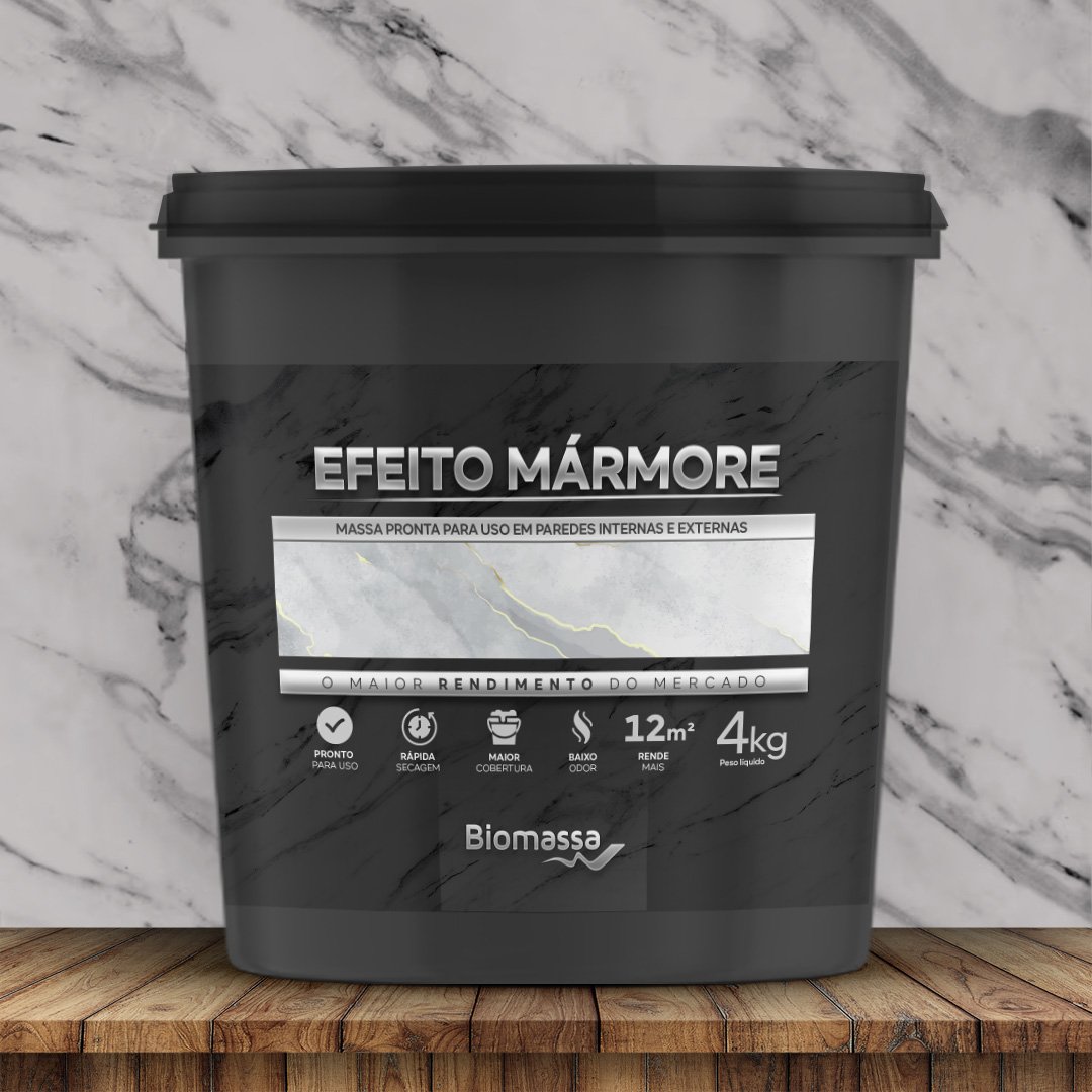 Massa para Efeito Mármore 4kg (concreto) - Biomassa do Brasil