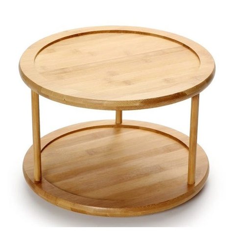 Organizador Giratorio 2 Andares Bambu 26X17,4CM Yoi