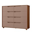 Ver imagem 3 de Cômoda para Quarto com 8 Gavetas Doble Marrom/Nogueira/Capuccino