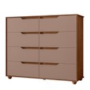 Ver imagem 6 de Cômoda para Quarto com 8 Gavetas Doble Marrom/Nogueira/Capuccino