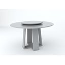 Ver imagem 1 de Mesa Isabela 135X135 Com Tampo Giratório - Off White/Off White/Off White