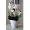 Arranjo Com Vaso Flores Orquídea Artificial 8308 - 1