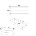 Ver imagem 3 de Gabinete Banheiro 2 Gavetas Com Rodízios 80Cm Multimóveis Vcr10083 Mármore Branco Mármore Branco