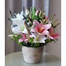 Arranjo Com Vaso De Flores Lírios Artificial 8289 - 3