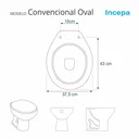Ver imagem 3 de Assento Sanitario Poliester Convencional Oval Branco para vaso Incepa