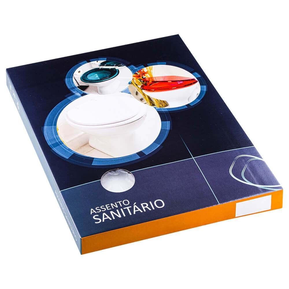 Assento Sanitario Poliester Convencional Oval Branco para vaso Incepa - 5