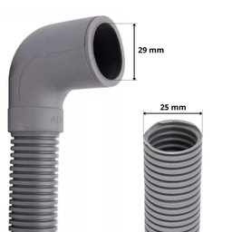 Mangueira Saída Água Máquina De Lavar Universal 5m Metros Cinza | Ledmang - 2