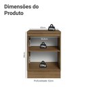 Ver imagem 2 de Balcão de Cozinha 60 cm 1 Porta Rustic/Preto Lux Madesa