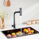 Ver mais imagens de Torneira de Cozinha Gourmet Bancada Pia Rotativa 360° Aço Inox 304 Preta Brinovar