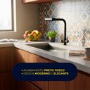 Ver imagem 6 de Torneira de Cozinha Gourmet Bancada Pia Rotativa 360° Aço Inox 304 Preta Brinovar