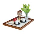 Ver imagem 1 de Bandeja Cantinho Café Recepção Escritório Moderna Decorativa Ambiente Casa Sala Jantar:Borda em Made