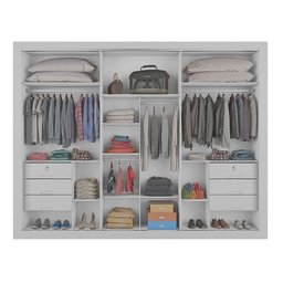 Guarda Roupa York Casal com Espelho 3 Portas 6 Gavetas Europa Cor Peroba - 2
