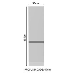 Paneleiro Smart 100% Mdf 2 Portas Branco Madesa - 8