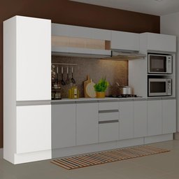 Paneleiro Smart 100% Mdf 2 Portas Branco Madesa - 9
