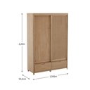 Ver imagem 2 de Guarda Roupa Madeira Maciça 3303u Nest 02 Portas de Correr e 02 Gavetas Tauari Finestra