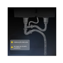 Ver imagem 6 de Kit Cuba Pia Gourmet Dupla Preta Cozinha Aço Inox e Torneira em L Slim Preto Brinovar