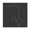 Ver imagem 2 de Kit Cuba Pia Gourmet Dupla Preta Cozinha Aço Inox e Torneira em L Slim Preto Brinovar