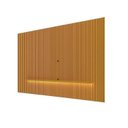 Ver imagem 2 de Painel Ripado para TV até 90 Polegadas com LED, 100% MDF 250x330cm Marrom Naturale Nobre