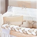 Ver imagem 2 de Kit Protetor De Berço Trançado Doce Bebê Bege 12 Peças