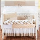 Ver imagem 1 de Kit Protetor De Berço Trançado Doce Bebê Bege 12 Peças
