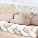 Ver imagem 3 de Kit Protetor De Berço Trançado Doce Bebê Bege 12 Peças