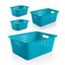 Conjunto Cestas Organizadoras (Co 410-Co 430-Co 450) kit com 4 itens OUKTE 006 AZF Azul - Ou - 1