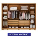 Ver imagem 5 de Guarda Roupa Casal Ares 6 Portas Cinamomo Off-white com Cômoda São Paulo 6 Gavetas 2 Portas Cinamomo