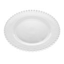 Ver imagem 1 de Prato Raso de Cristal Coração Transparente 28cm Lyor