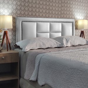 Cabeceira Cama Queen Módena V2h4 Diamond Corano Branco 60 Rbl