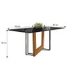 Mesa de Jantar Munique 160x90 Ipê/Preto - PR Móveis - 3