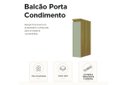 Ver imagem 4 de Balcão de Cozinha Modulado Rainha Porta Tempero 1 Porta c/Tampo 20cm Nature/Verde - Nesher